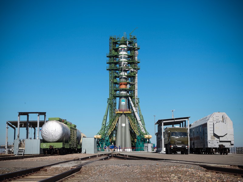фото установки ракетоносителя «Союз-2.1а»